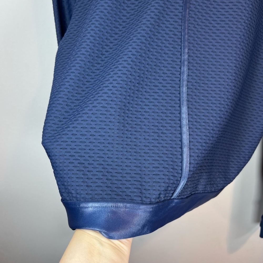 Koral Sofia Mesh Long Sleeve Shirt Top Midnight Blue Pullover Textured UV Medium - Picture 15 of 16